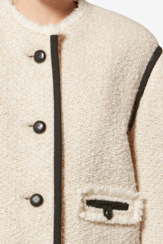 Giacca in tweed bouclé di lana Maylin