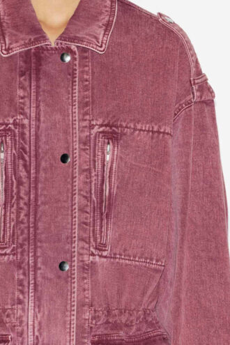 Giacca stile workwear Joanna in denim tinta unita