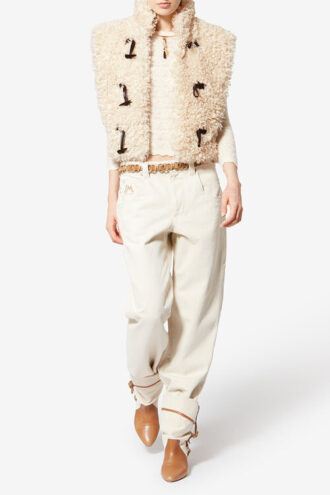 Gilet in pelliccia sintetica bouclé Alisa