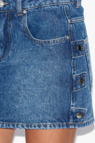 Gonna corta in denim Stessy