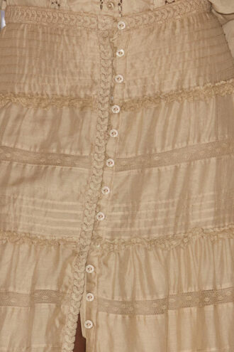 Gonna lunga Dusta in voile di cotone elaborato