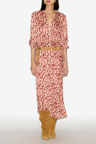 Gonna midi jacquard con motivo Lisanne