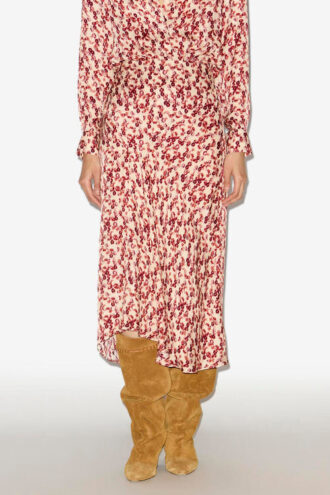 Gonna midi jacquard con motivo Lisanne
