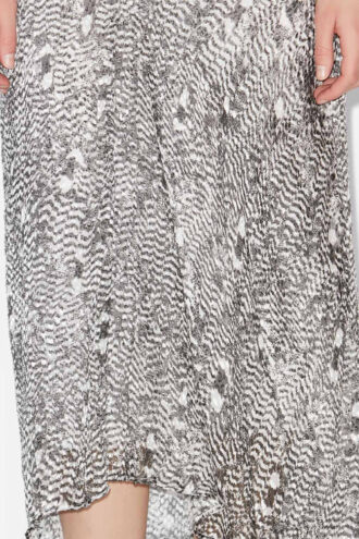 Gonna midi Lisanne in velluto burnout
