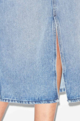 Gonna midi Tilauria in denim sottile