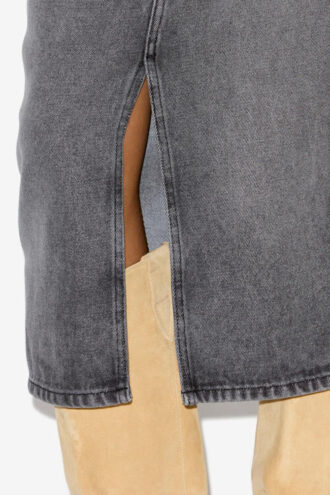 Gonna midi Tilauria in denim sottile
