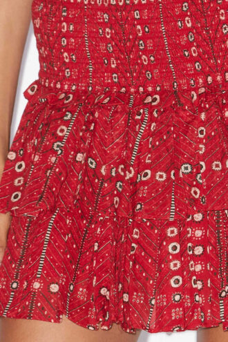Gonna Naomi in voile di cotone stampato con smock