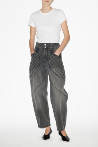 Jeans Catarina in denim con dettagli trapuntati