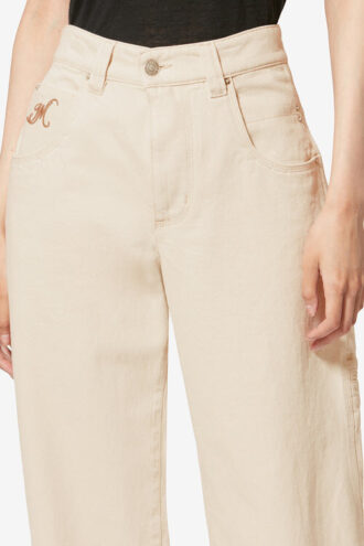 Jeans in denim con cuciture a vista Jeyda