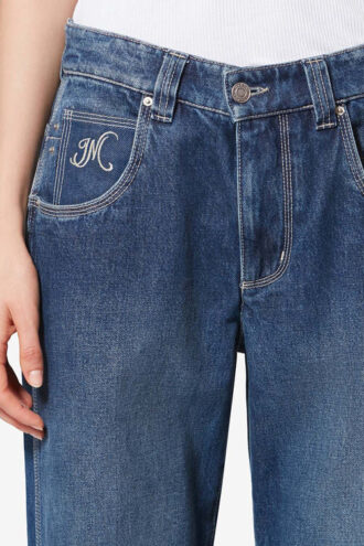 Jeans in denim con cuciture a vista Jeyda