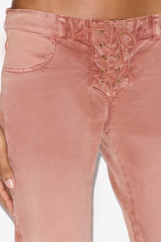 Jeans in denim con lacci Vanel