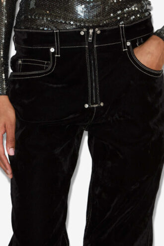 Jeans in denim stile velluto a gamba larga Stelyna
