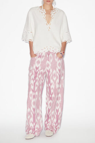 Jeans Joanny dal taglio ampio con stampa Ikat