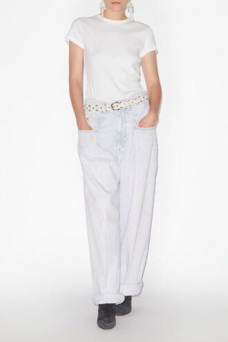 Jeans Rachelle a vita alta con pieghe