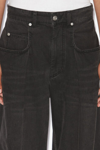 Jeans Rachelle a vita alta con pieghe