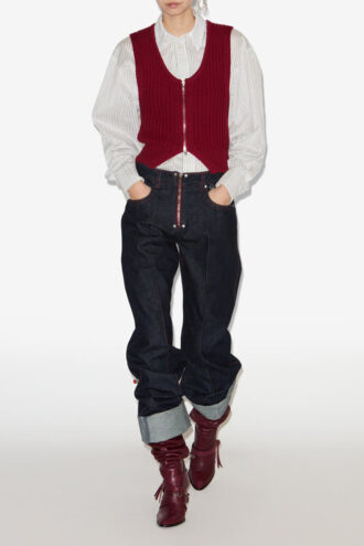 Jeans Stely a gamba larga in cotone