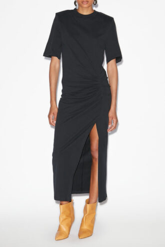 Lexia Abito t-shirt midi in cotone tinta unita