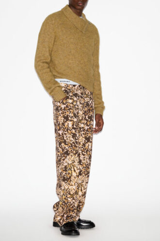 Maglione Aliocha con collo alto in maglia alpaca tinta unita