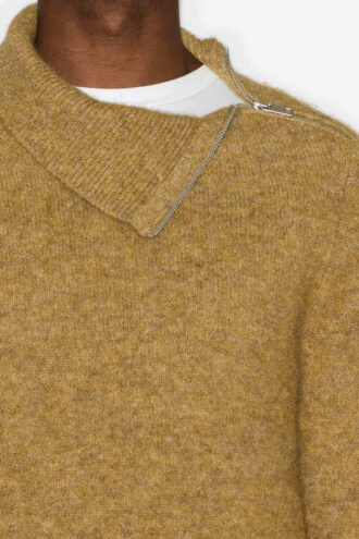 Maglione Aliocha con collo alto in maglia alpaca tinta unita