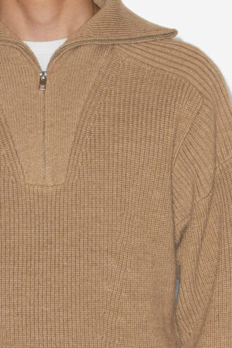 Maglione con collo zip in lana Benny