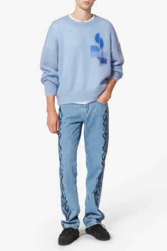 Maglione Drany in mohair bicolore con logo