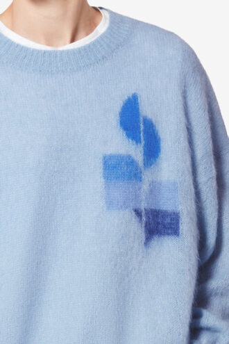 Maglione Drany in mohair bicolore con logo