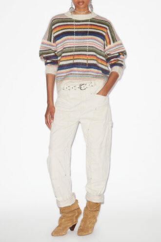 Maglione Drussell a righe in mohair spazzolato