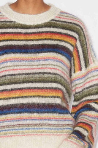Maglione Drussell a righe in mohair spazzolato