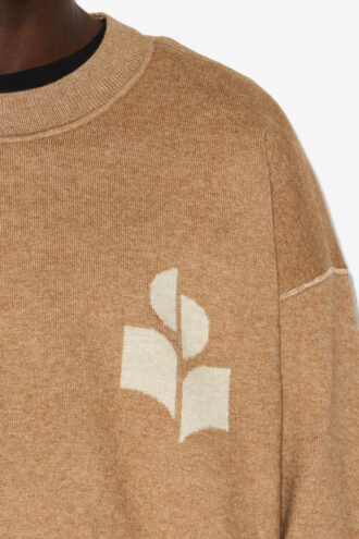 Maglione in cotone e lana con logo Atley