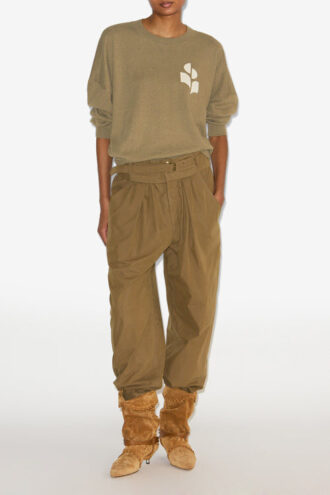 Maglione in cotone e lana con logo Marisans