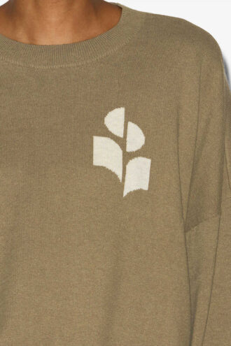 Maglione in cotone e lana con logo Marisans