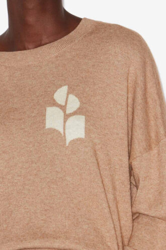 Maglione in cotone e lana con logo Marisans