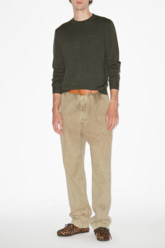 Maglione in lana merino Basile con logo