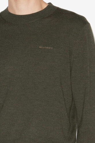 Maglione in lana merino Basile con logo