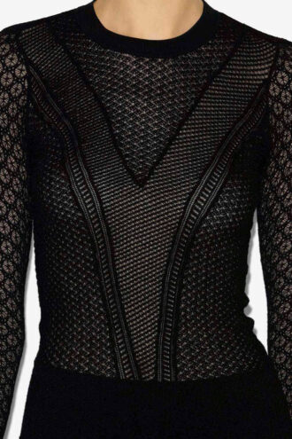 Maglione in maglia patchwork con pizzo Feryelle