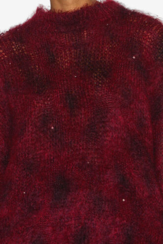 Maglione lungo in mohair con perline Mickaella