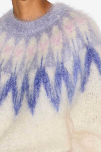 Maglione Natania in mohair con motivo Fair Isle