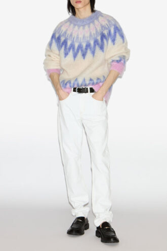Maglione Nicolas Mohair con motivo Fair Isle