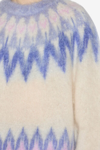 Maglione Nicolas Mohair con motivo Fair Isle
