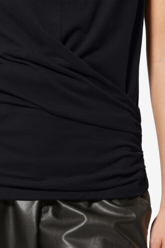 Maisan T-shirt drappeggiata a maniche corte