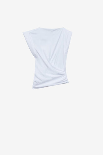 Maisan T-shirt drappeggiata a maniche corte