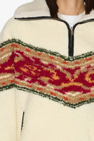 Marner Cappotto con collo zip in shearling