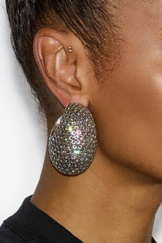 Orecchini a cerchio con strass Enjoy