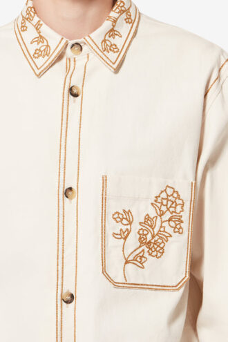 Overshirt Rudy con ricami floreali Overshirt Rudy con ricami floreali