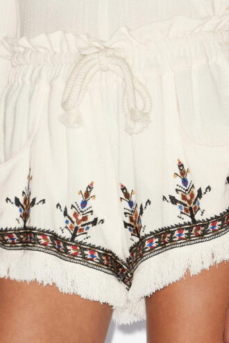 Pantaloncini in garza ricamati Kriss
