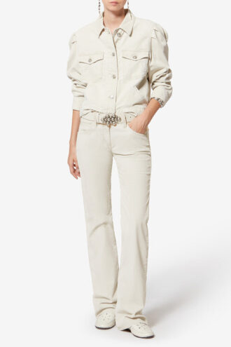 Pantaloni bootcut in velluto a coste sbiadito Kelly