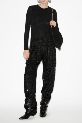 Pantaloni con paillettes Aras