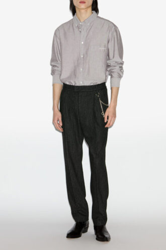 Pantaloni da completo in lana a righe Flavien