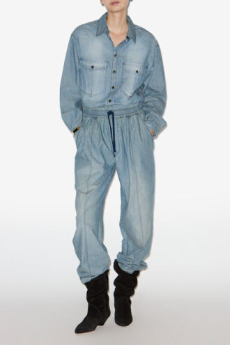 Pantaloni fluidi in chambray Catalia