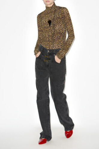 Pantaloni in denim a vita alta Brinley